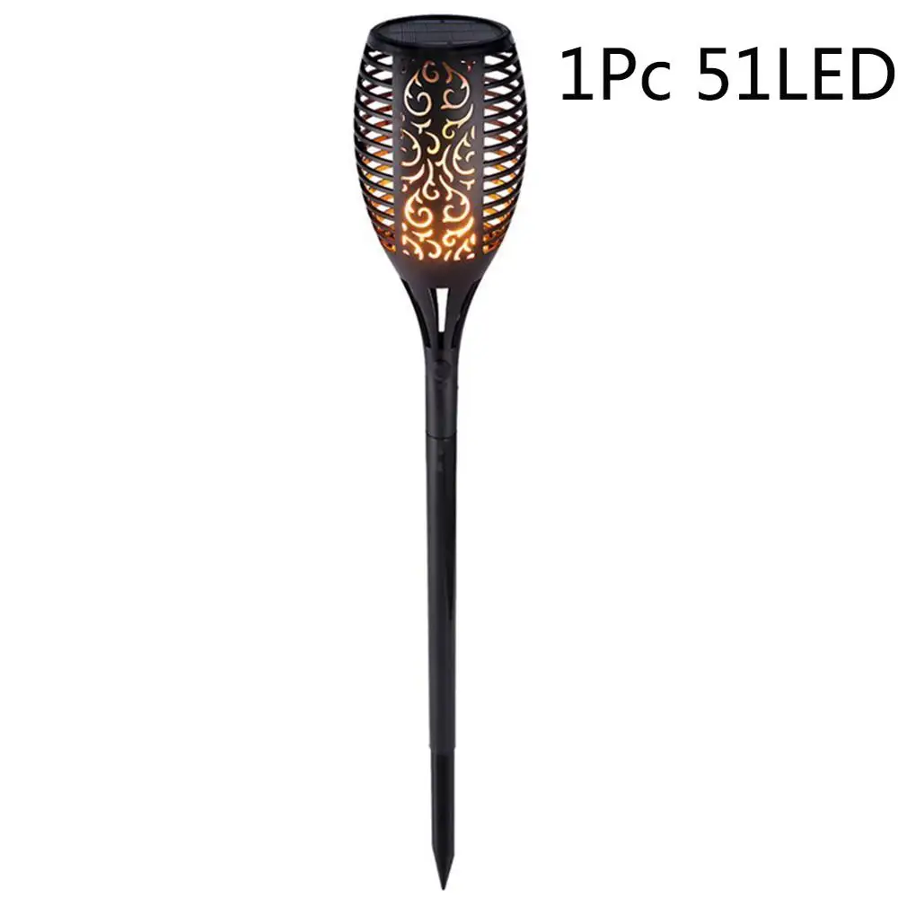 33LED 51LED солнечный светильник с пламенем, мерцающий IP65 Водонепроницаемый садовый светильник, садовый декоративный светильник, уличный ландшафтный светильник для лужайки - Испускаемый цвет: 1Pc 51LED