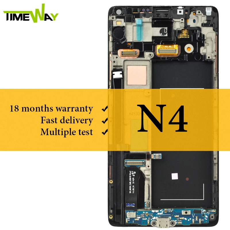 

LCD For Samsung Note 4 LCD Screen With Frame Super AMOLED With Digitizer 5.6 Inch For Samsung N9100 N910F N910A N910V Screen