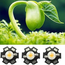 10 20 50 100 шт. 1w 30mil 3 Вт 45mil полный спектр белого 385~ 780nm светодиодный диоды для подавления переходных скачков напряжения излучения для выращивания растений с 20 мм Star база