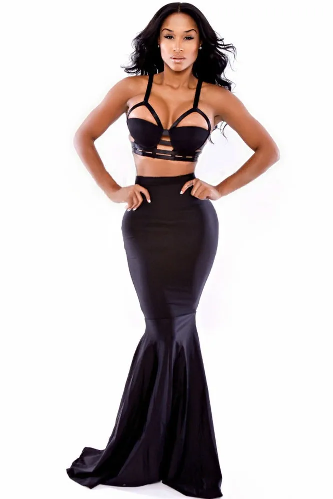 High-Waist-Bodycon-Mermaid-Floor-length-Skirt-LC71068-2