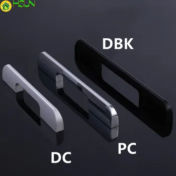 

96mm 128mm 160mm Modern Simple Furniture Handles Silver Chrome Black Matte Silver Kitchen Cabinet Wardrobe Dresser Drawer Pulls