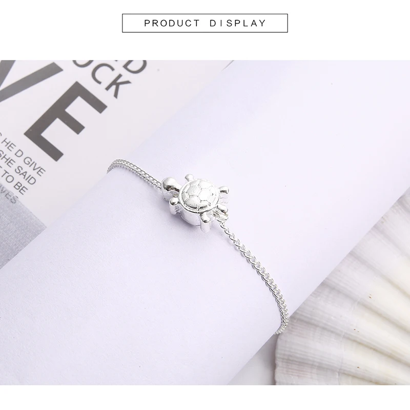 Qevila Bohemian Summer Beach Turtle Jewelry Ankle Bracelets Sexy Turtle Pendant Anklets For Women Sandals On the Leg Chain Foot  (8)