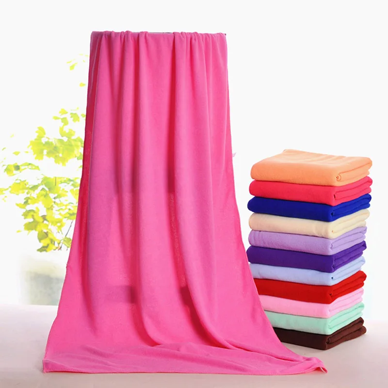 Домашняя мягкая микрофибра ткань Sechage Rapide Douche банное полотенце одноцветное Впитывающее Воду домашний текстиль большое толстое полотенце
