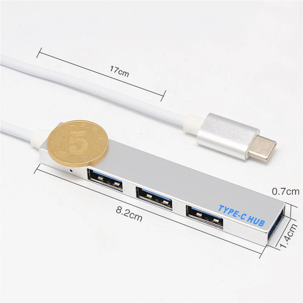 USB3.1 Тип-C Lightning to USB 4-Порты и разъёмы концентратор адаптер Мощность QC зарядки сплиттер кабеля для мобильного телефона Мышь Клавиатура ноутбука