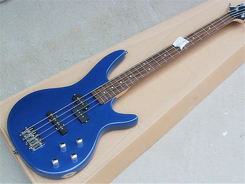 

Classical Blue Electric Bass Guitar with Rosewood Fretboard,4 Strings,22 Frets,Chrome Hardwares,can be cuatomized as to request