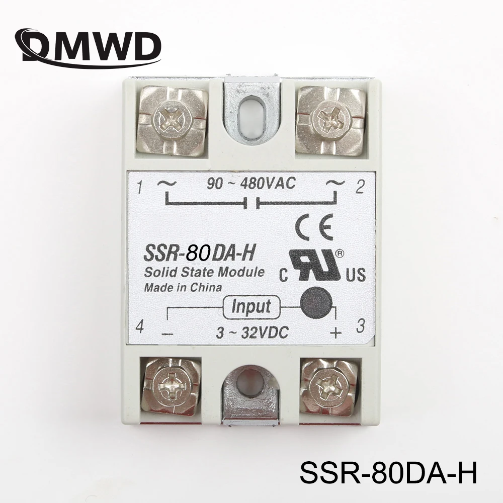 

solid state relay SSR-80DA-H 80A DC TO AC SSR 80DA H relay solid state Resistance Regulator