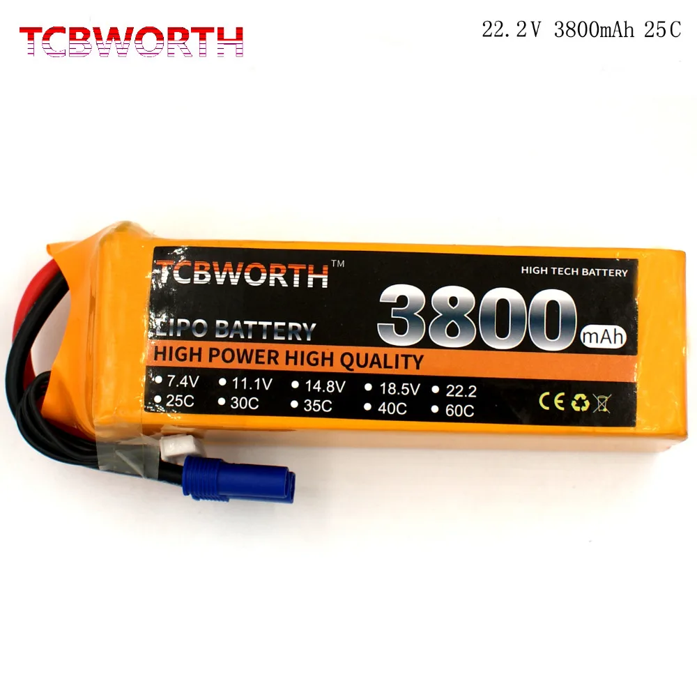 Bateria para Avião Barco do Caminhão do Carro Helicóptero 3800mah Lipo Quadrotor 25c Li-po Bateria-6 s 6s rc 25c-50c 22.2v