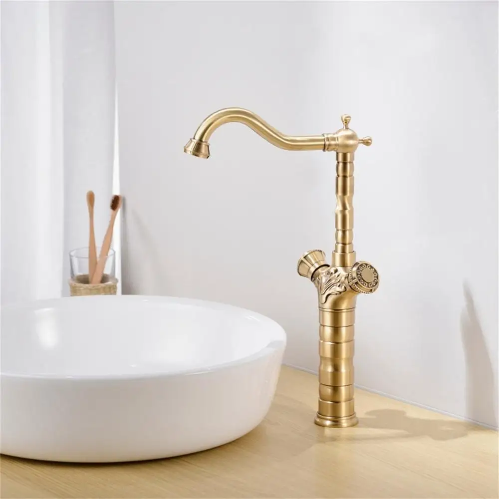 High Brass Color Смесители для умывальника античная латунь Ванная комната кран бассейна Вырезка коснитесь повернуть одной ручкой горячей и холодной воды, смесители кран xt942 - Цвет: High Brass Color