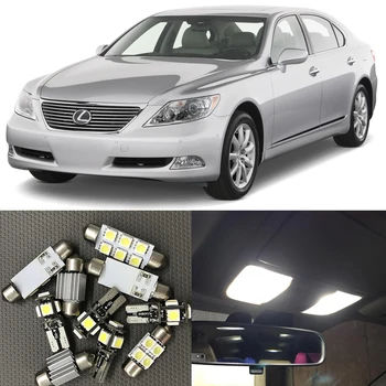 

15pcs White Car LED Light Bulbs Interior Package Kit For 2007 2008 2009 Lexus LS460 LS600h Map Door Trunk Step Courtesy Lights