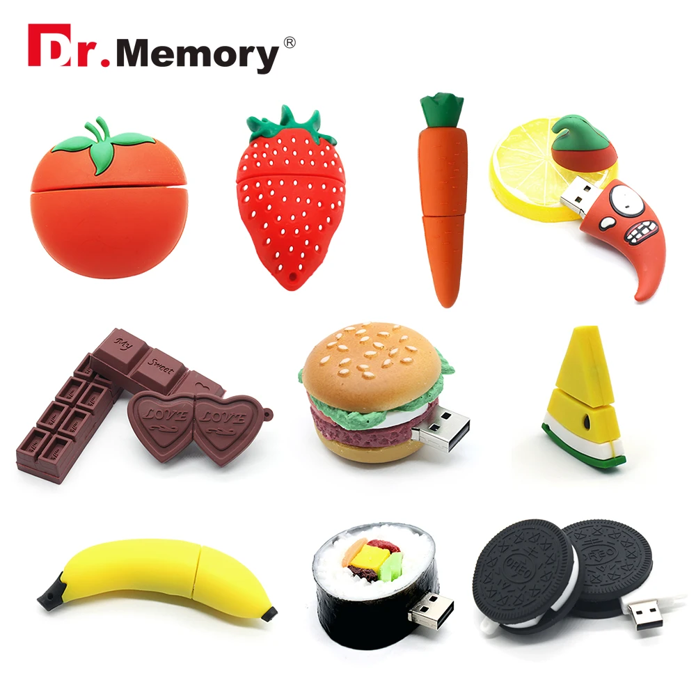 

Cute USB Flash Drives 8GB Fruit Vegetable Chocolate Cookies Pendrive 32GB Personalized Creative Memory Stick 4GB 16GB Pen Drive