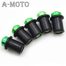 universal 6 color CNC Aluminum motorcycle windshield screw motorcycle swingarm spools slider bolts screw Windscreen Bolt cnc