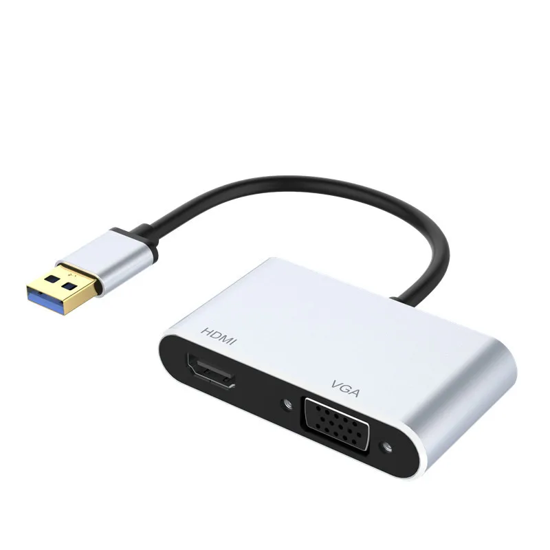 USB 3,0 к HDMI VGA конвертер 1080P видео Графика Кабель-адаптер для Windows 7/8/10 портативных ПК HDTV мониторы проекторов