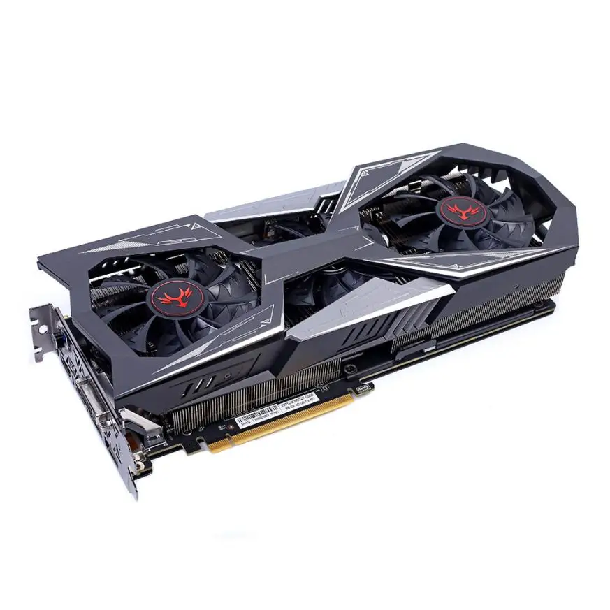 Цветной IGame GTX1080Ti Vulcan X OC видеокарта GPU 1620 1733 МГц 11G 352bit SLI VR готовый ЖК монитор M0328| |