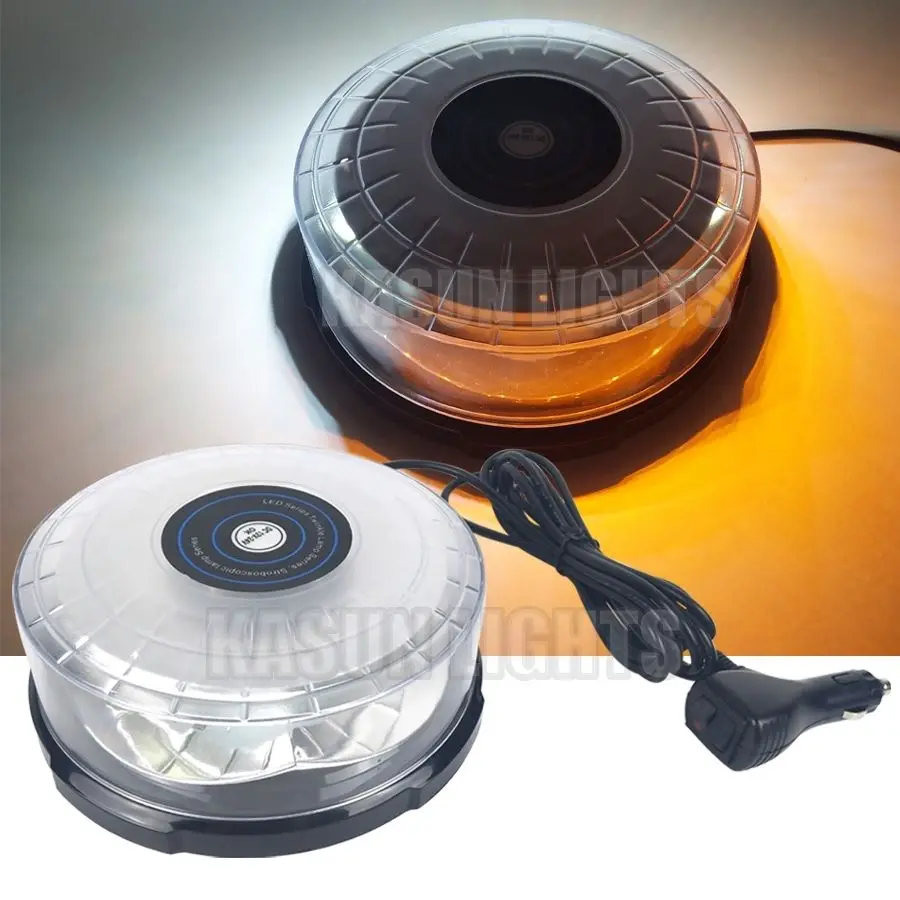 

CYAN SOIL BAY 24 LED Beacon Vehicle Roof Light Emergency Warning Lightning Strobe Amber/White 12V