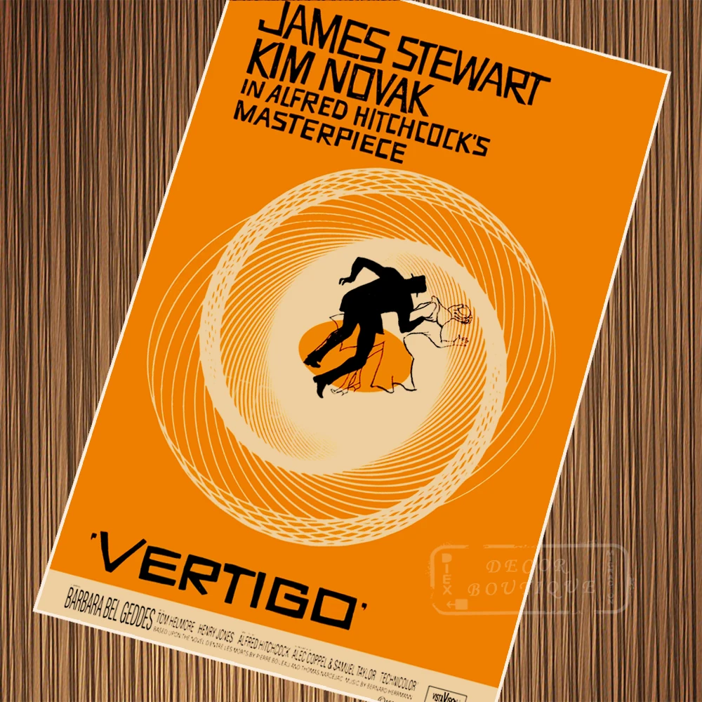 VERTIGO Классический Фильм Альфреда Хичкока фильм ретро ВИНТАЖНЫЙ ПЛАКАТ холст