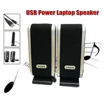 BEESCLOVER-Altavoces con cable USB para PC, ordenador portátil, 6W, USB 2,0, potencia USB, estéreo, Jack de Audio de 3,5mm, r57