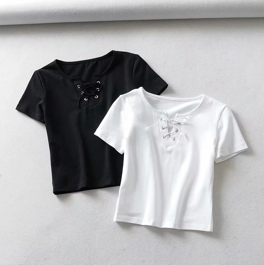 النساء الدانتيل يصل طوق قصيرة الأكمام المحملة النساء الدانتيل يصل طوق قصيرة الأكمام المحملة