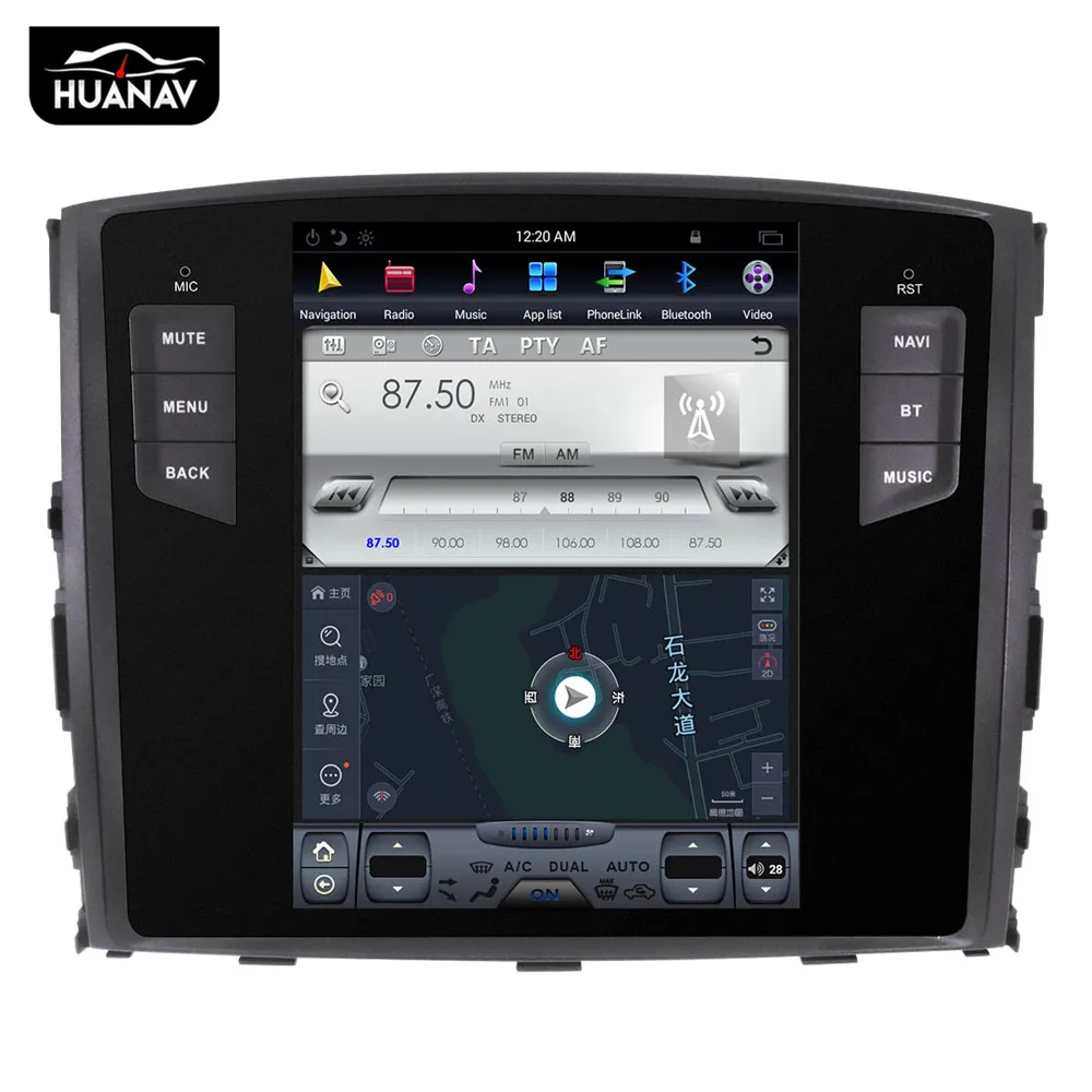 Автомобильный DVD плеер в стиле Tesla 10 4 дюйма GPS навигация для MITSUBISHI PAJERO V97 V93 Shogun Montero