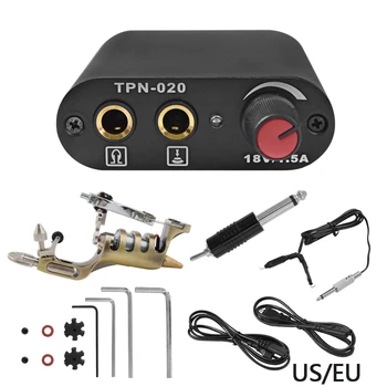 

Tattoo Machine Kit Power Supply Clip Cord Foot Pedal Shader Liner Body Art Permanent Makeup Tools Supply Complete Kits