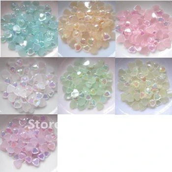 

Jewelry Materials For DIY Decoration 3500pcs Mixed 6mm,7 Colors,Flat Back Heart Shape Candy Color Acrylic Rhinestone