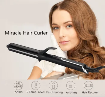 

38mm Tube Diameter Temperature adjustable hair curler with 5 levels Oval Tube
