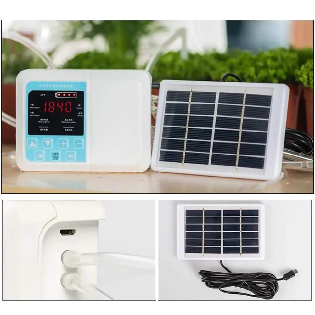 

Automatic Solar Energy Intelligent Timing Automatic Watering Potted Gardening Garden Tools Solar Drip Water Seepage