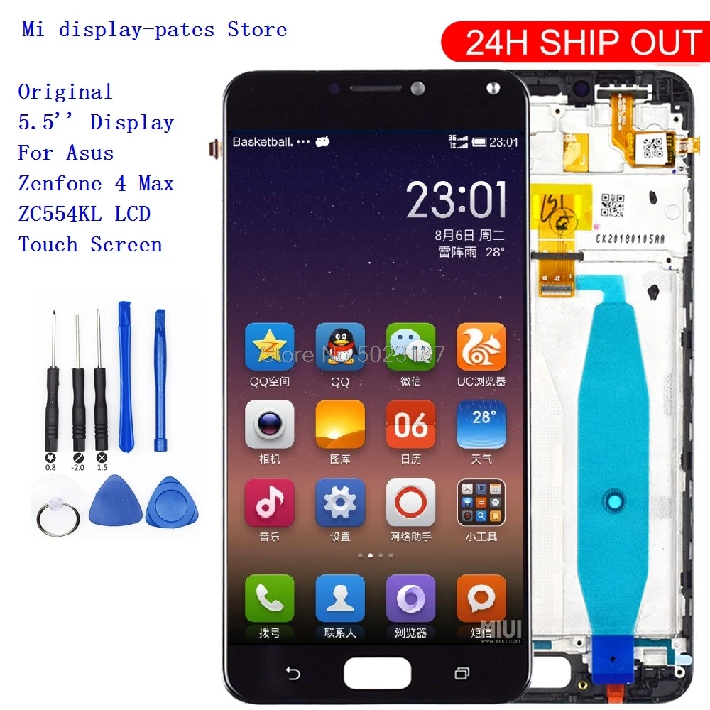 

Original 5.5'' Display For Asus Zenfone 4 Max ZC554KL LCD Touch Screen ZC554KL LCD X001D Digitizer Replacement Parts