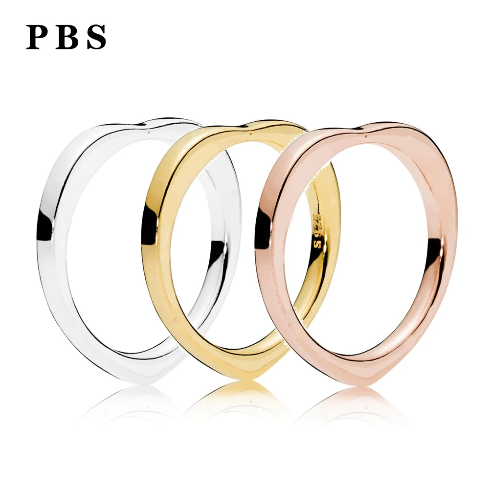 

PBS 100% Pure Silver Original Copy High-quality 1:1 Heart-shaped Ring Logo Multi-color Free Package Manufacturers Wholesale
