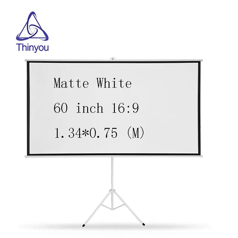 

Thinyou 60 inch 16:9 Tripod Portable Foldable Projector HD Floor Stand stronger Bracket for home theater and school,office