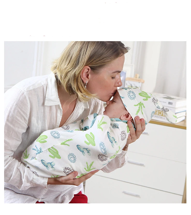 2 шт./компл.! Модное детское одеяло для новорожденных; пеленка для сна; муслиновая повязка на голову; детское платье для сна; пижамы для младенцев
