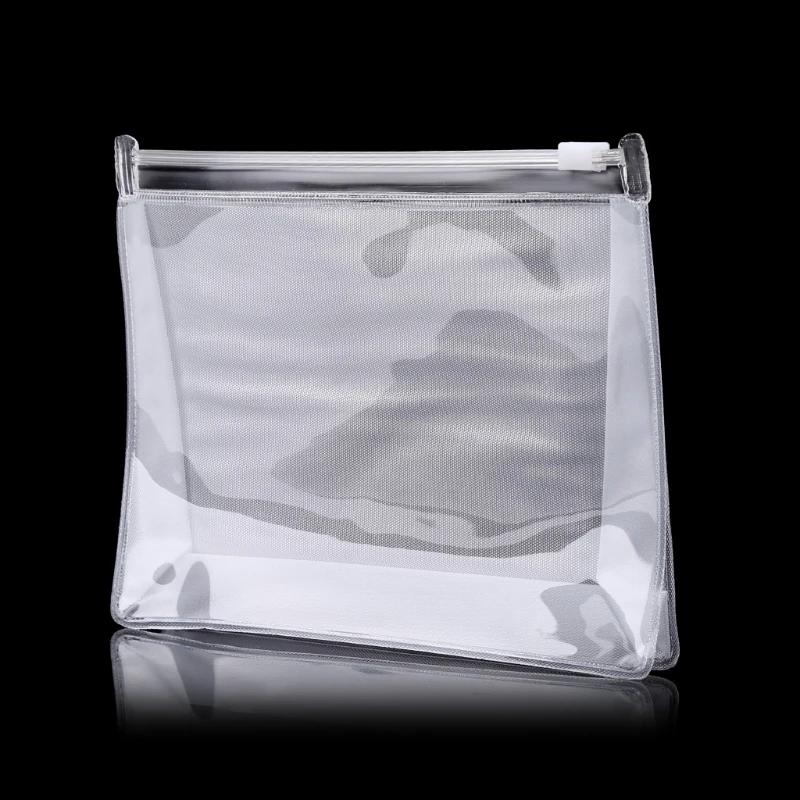 

THINKTHENDO Transparent PVC Cosmetic Bag Portable Waterproof Zipper Travel Makeup Organizer 3TA00311