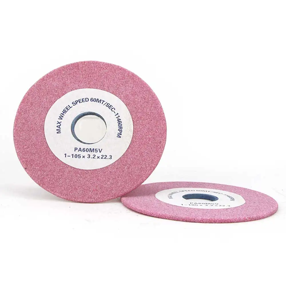 Pink aluminum oxide grinding wheel for chainsaw sharpening Diameter 105 thickness 3.2 hole 22.23 PM0911 Pink aluminum oxide grinding wheel for chainsaw sharpening Diameter 105 thickness 3.2 hole 22.23 PM0911