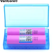 2 шт VariCore для нового INR18650 30Q 18650 3000mAh литиевая батарея для электронных сигарет батареи+ коробка для хранения