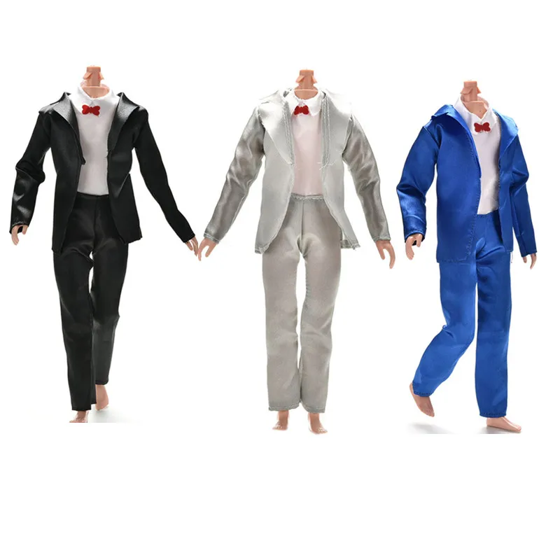 

3 Pcs/set Handmade High Quality Men's Outfit bride suit Clothes For girl doll friend Ken Accessories Kid Toy