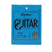 Orphee RX15 6 шт. электрогитары строка установить шестигранный сердечник струны никелевого сплава с яркие тона 009-042