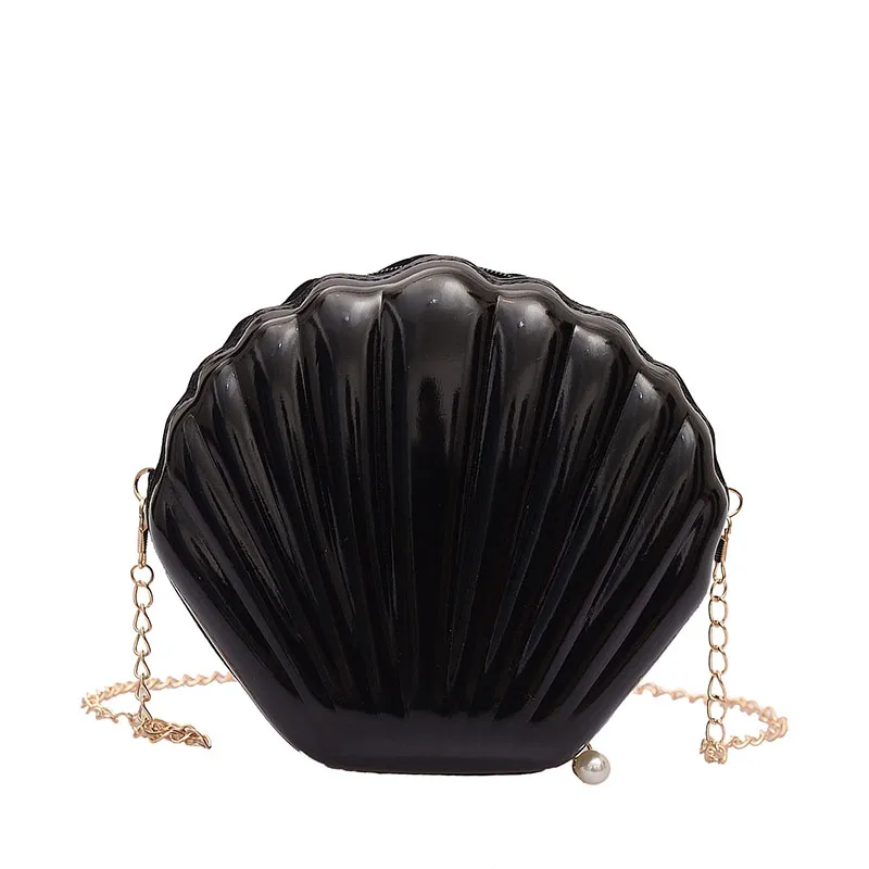 

Ins super small handbag female 2019 summer fashion patent leather glossy shell chain single messenger shoulder bag evening bag