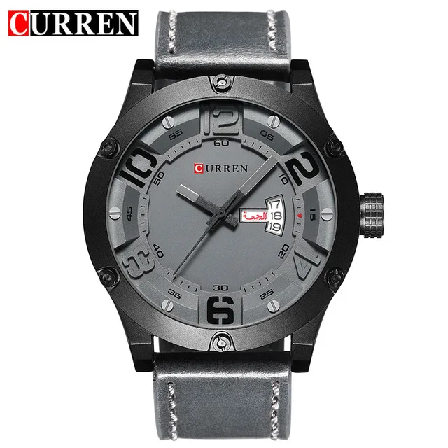 CURREN 2019 модный топ новый роскошный бренд Relogio Masculino дни недели и дата Diaplay кожаный