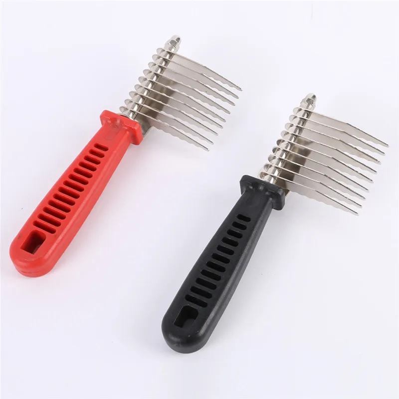 Shedding Dog Cat Hair Brush Comb Rake Tool Pet Fur Grooming Metal Pin
