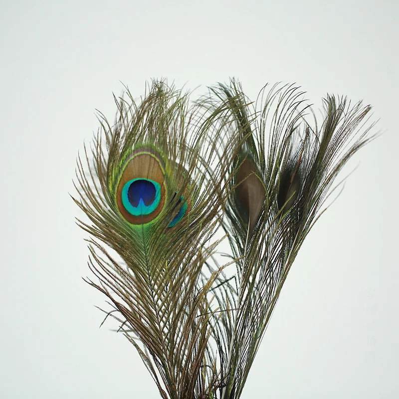 Высокое качество натуральное павлинье перо 20 40 см DIY фотографии реквизит украшения изделия с перьями для фотостудии Аксессуары