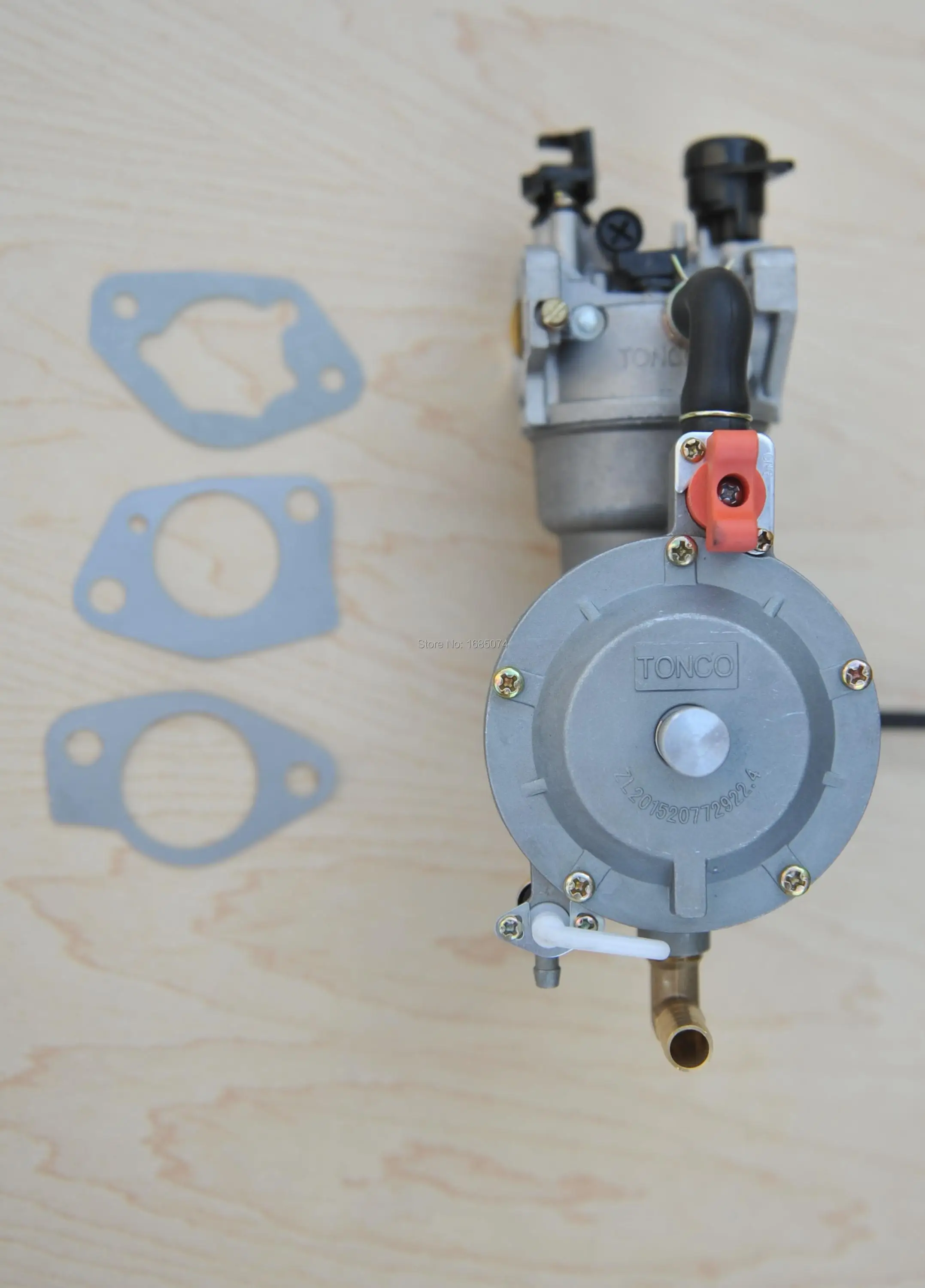 dual fuel carburetor with auto choke LPG NG propane conversion kit for