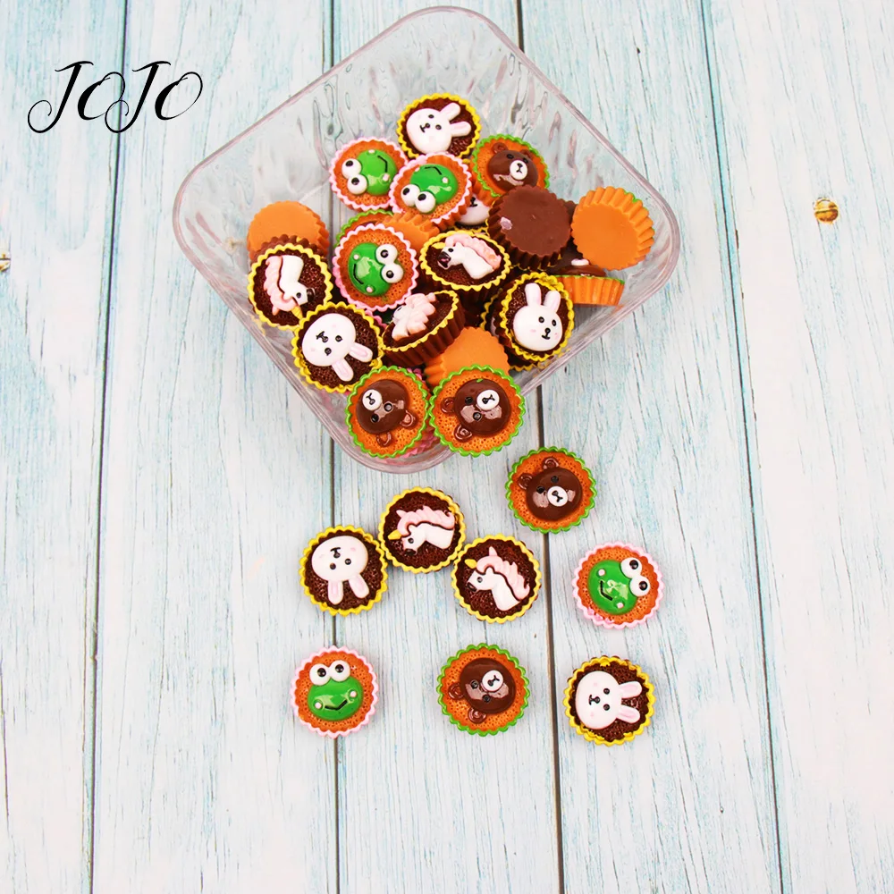 

JOJO BOWS 10pcs DIY Craft Supplies Animal Planar Flatback Resin Patches Accessories Handmade Hair Bow Phone Case Apparel Sticker