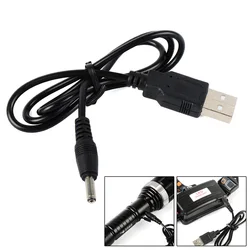 Cord Mobile DC Power Charger For LED Flashlight Torch Dedicated USB Cable