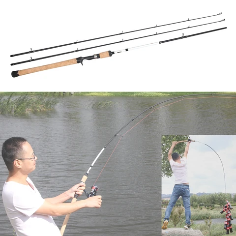 Punho de Madeira Vara de Pesca de Carbono Peso de Isca Vara de Fundição de Truta Equipamento de Pesca Isca Dicas ml Potência 5-35g 10-20lb 1.8 m 2