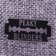 Thomas Shelby Peaky Blinder hoja de afeitar pin regalo de insignia para el día de padres(China)