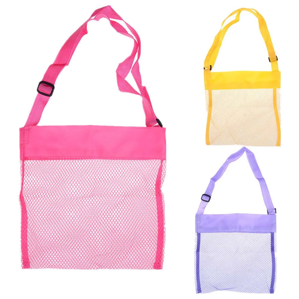 1 Pc Portable Kids Sand Mesh Beach Bag Shell Collection Sandpit Toys ...