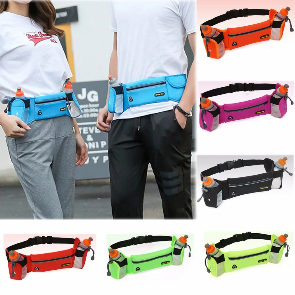 

Unisex Sport Waterproof Waist Pack Luminous Stripe Multifunction Messenger Bag Chest bags Waterproof candy color square Handbag