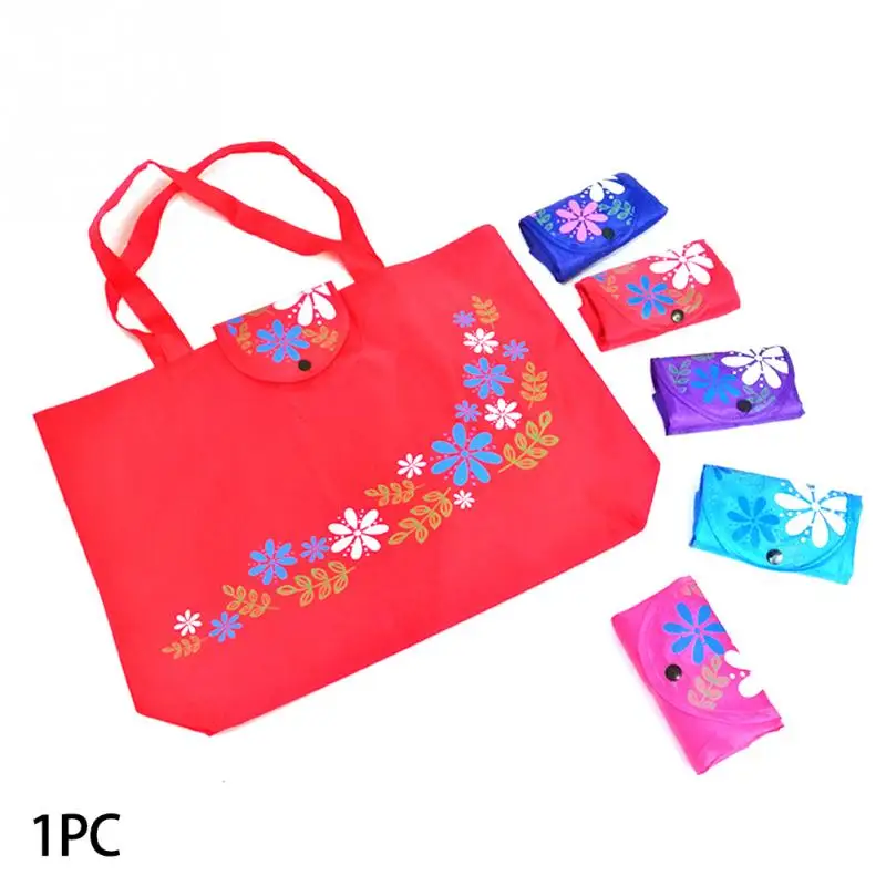 New Women Foldable Shopping Bag Reusable Floral Handbag Large Capacity Oxford Cloth Casual Grocery Bag Durable Ladies Tote #1103 New Women Foldable Shopping Bag Reusable Floral Handbag Large Capacity Oxford Cloth Casual Grocery Bag Durable Ladies Tote #1103