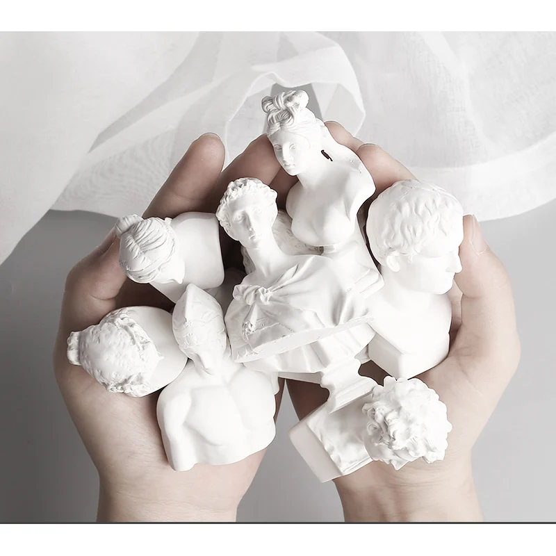 Sketch Painting Graffiti 10PCS set Resin Plaster Model 7-9cm Greek mythology Plaster Statue History Myth Figures