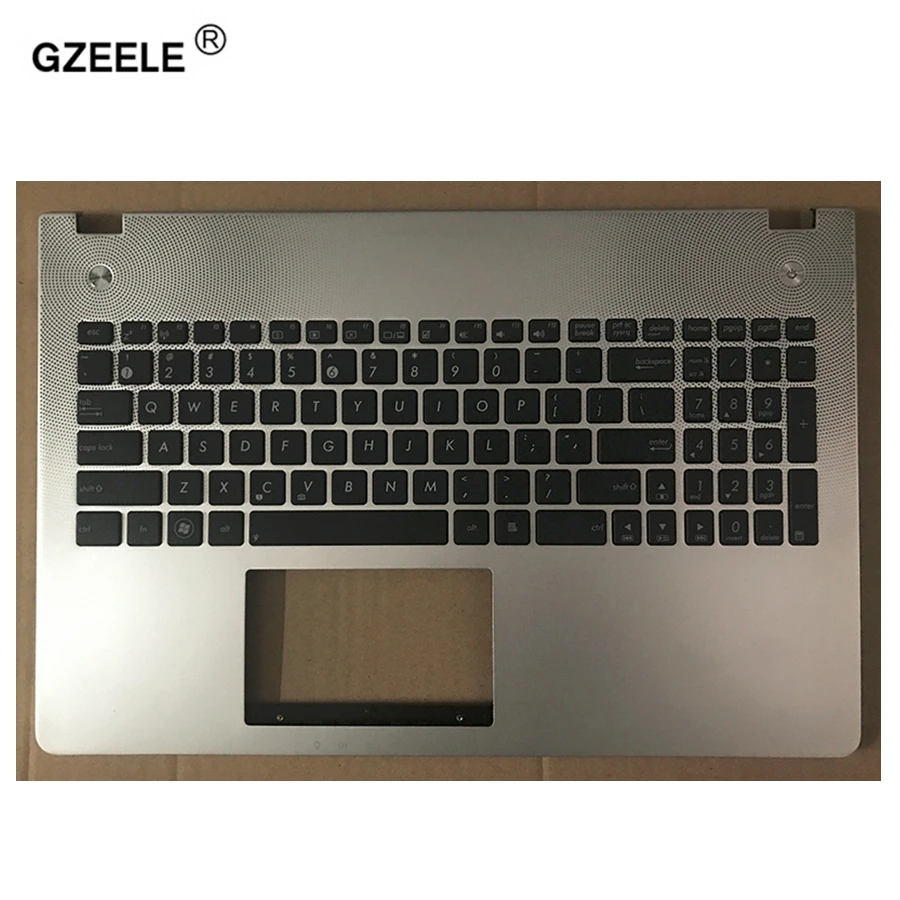 GZEELE new US English Keyboard For ASUS N56VB N56VJ N56VM N56VZ Top Cover Upper Case Palmrest silver topcase keyboard bezel цена GZEELE new US English Keyboard For ASUS N56VB N56VJ N56VM N56VZ Top Cover Upper Case Palmrest silver topcase keyboard bezel цены онлайн