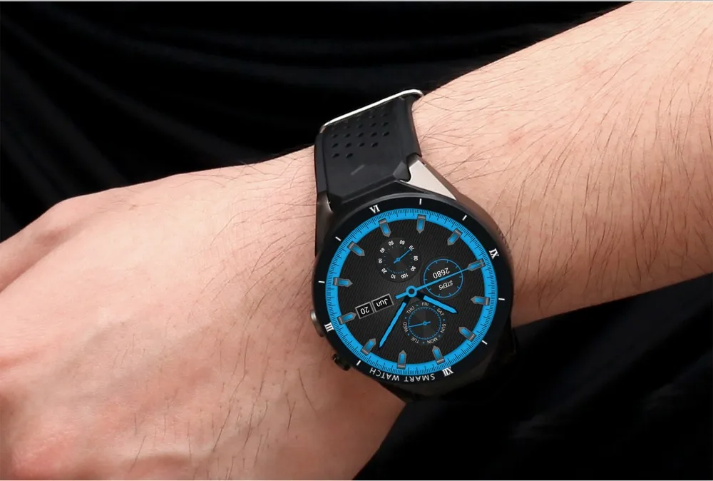 Montre intelligente 3G Android 7.0 Smartwatch Bluetooth pour homme